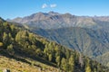 Mountain view from Zegna viewpoint Piedmont, Italy. Color image