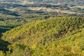 Early Autumn View of the Blue Ridge Mountains and Shenandoah Valley, Virginia, USA Royalty Free Stock Photo