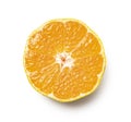 Early Japanese mandarin oranges on a white background Royalty Free Stock Photo