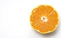 Early Japanese mandarin oranges on a white background Royalty Free Stock Photo