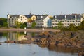 Early June morning in modern Hanko, Finland Royalty Free Stock Photo