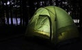 Lakeside campsite just before dawn Royalty Free Stock Photo