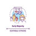 Early majority concept icon