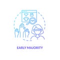 Early majority concept icon