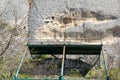 Early medieval rock relief Madara Rider from the period of First Bulgarian Empire, UNESCO World Heritage List, Shumen Region