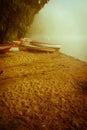 Early misty morning down the lake Royalty Free Stock Photo