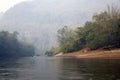 Early misty morning on the River Kwai Royalty Free Stock Photo