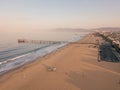 Early morning aerial sunrise view of the Venice beach in Los Ang Royalty Free Stock Photo