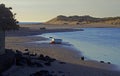 Early morning, Alnmouth beach and bay Royalty Free Stock Photo