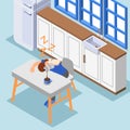 Early Morning Awakening Isometric Background