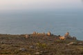 The early morning of camping Island, rocks and sunshine form a beautiful scenery Royalty Free Stock Photo