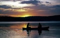 Early Morning Canoe Outing Royalty Free Stock Photo