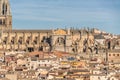 Early morning Cityscape. Aerial view of the ol city of Toledo, Spain