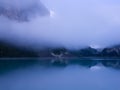 Early Morning Clouds on Lake Louise in Banff Royalty Free Stock Photo