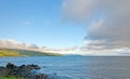 Early morning clouds on a sea coast Royalty Free Stock Photo