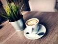 Early morning coffee time cafÃÂ© Royalty Free Stock Photo