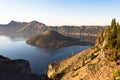 Early morning at Crater lake NP, Oregon. Royalty Free Stock Photo