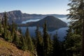 Early morning at Crater lake NP, Oregon. Royalty Free Stock Photo