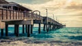 Early Morning at Dania Beach Pier, Florida Royalty Free Stock Photo