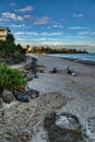Early morning dawn sunrise at the beach Sunshine Coast Australia Royalty Free Stock Photo