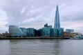 Early Morning financial district City of London with thames river side, United Kingdom