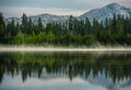 Early Morning Fog Hangs Low On Laurel Lake Royalty Free Stock Photo