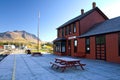 Early morning frost at train station in Carcross, Yukon