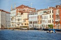 Early morning on Grand Canal in Venice city, Italy Royalty Free Stock Photo