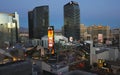 An Early Morning Harmon and Las Vegas Blvd Shot Royalty Free Stock Photo