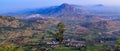 Aerial view of hill top. Nandi hills top, Bangalore