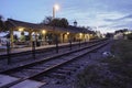 Early morning historic old train station at Kissimmee Florida train station