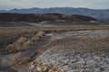 Early morning landscape view borax salt flats Mojave Desert, Death Valley, California USA Royalty Free Stock Photo