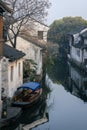 Early morning landscape of Zhouzhuang, an ancient water town in the south of China Royalty Free Stock Photo