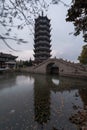 Early morning landscape of Zhouzhuang, an ancient water town in the south of China Royalty Free Stock Photo