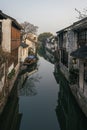 Early morning landscape of Zhouzhuang, an ancient water town in the south of China Royalty Free Stock Photo