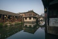 Early morning landscape of Zhouzhuang, an ancient water town in the south of China Royalty Free Stock Photo