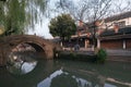 Early morning landscape of Zhouzhuang, an ancient water town in the south of China Royalty Free Stock Photo