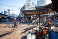 Early morning life on the vietnamese street market Royalty Free Stock Photo