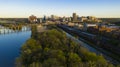 Early Morning Light Downtown City Skyline Riverfront Park Richmond Virginia