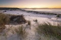 early morning light from the sand dunes on beach on nsw south coast of australia Royalty Free Stock Photo