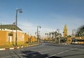 Early morning in Marrakesch with view to famous minaret Royalty Free Stock Photo