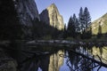 Early morning on the Merced River, Yosemite National Park Royalty Free Stock Photo