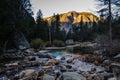 Early morning at Mirror Lake, Yosemite National Park Royalty Free Stock Photo