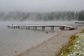 Early morning mist on lake Royalty Free Stock Photo