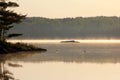 Early Morning Mist Lake of the Woods Royalty Free Stock Photo