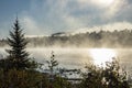 Early Morning Mist Over a Lake in Algonquin Park #2 Royalty Free Stock Photo