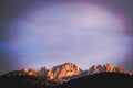 Early morning, misty, light on Dentelles de Montmirail Royalty Free Stock Photo