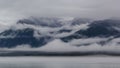 Early morning misty mountains in Valdez