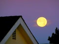 Early Morning Moon Setting in the West Royalty Free Stock Photo