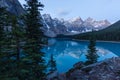 Early Morning at Moraine Lake in Banff National Park Royalty Free Stock Photo